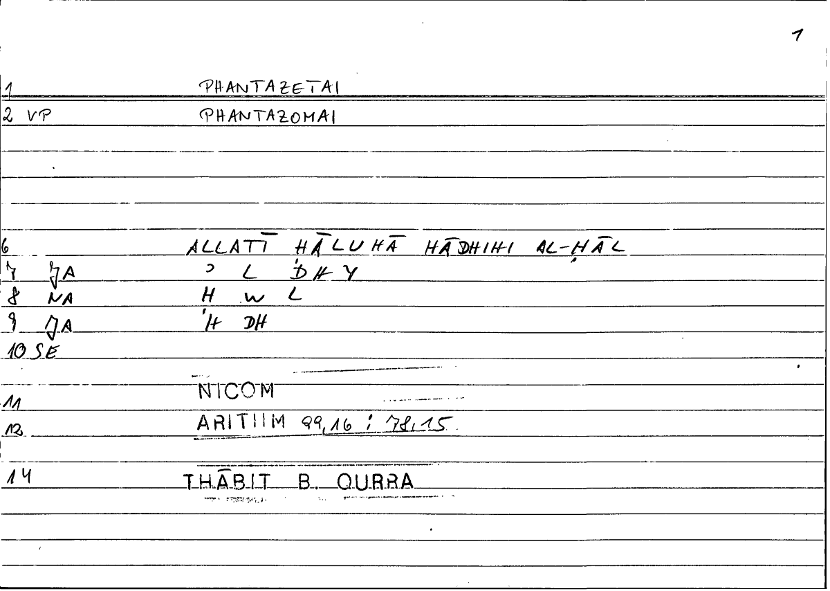 Filecard Nicom.Arithm.1049