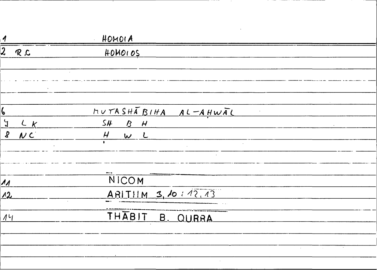 Filecard Nicom.Arithm.1054