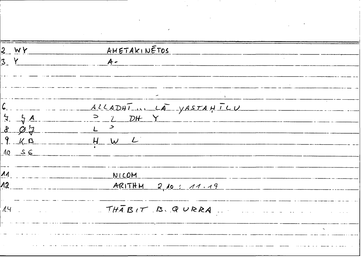 Filecard Nicom.Arithm.1059