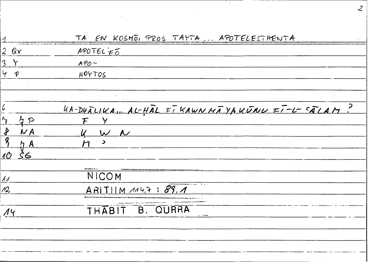 Filecard Nicom.Arithm.1067