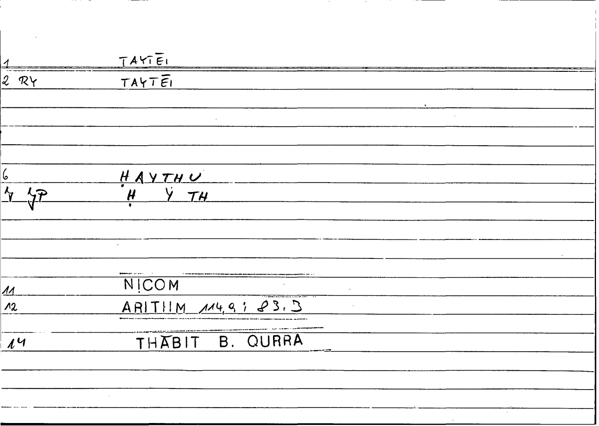 Filecard Nicom.Arithm.1077