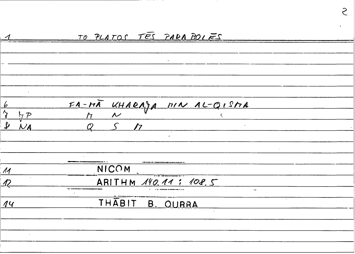 Filecard Nicom.Arithm.1100