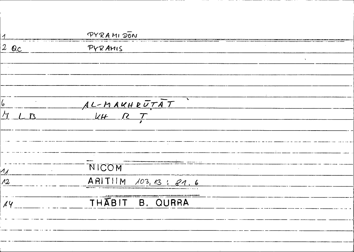 Filecard Nicom.Arithm.1124