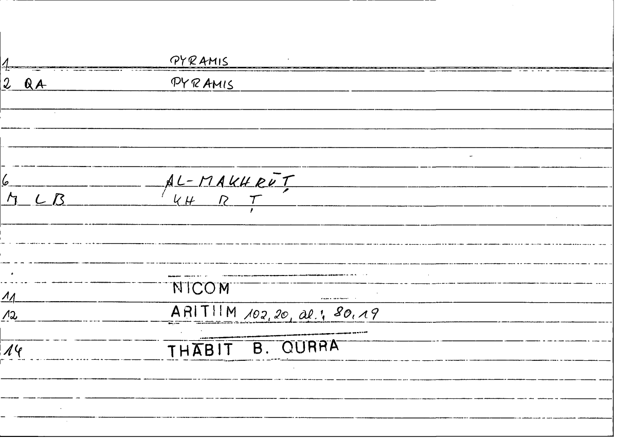 Filecard Nicom.Arithm.1127