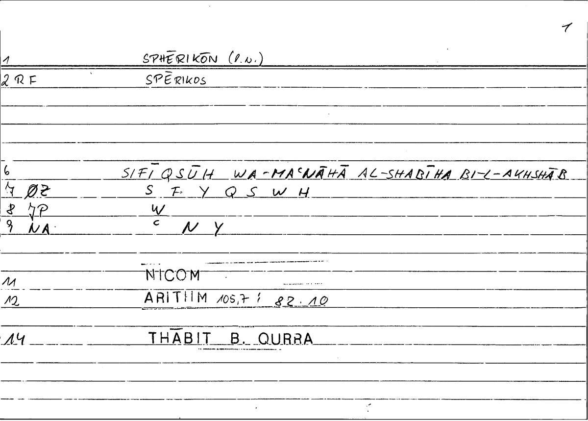 Filecard Nicom.Arithm.1136