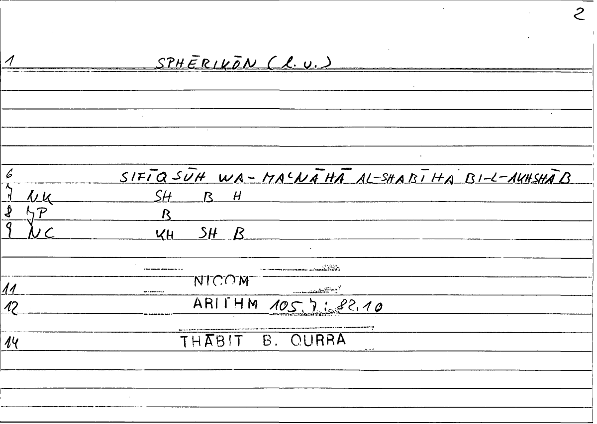 Filecard Nicom.Arithm.1137