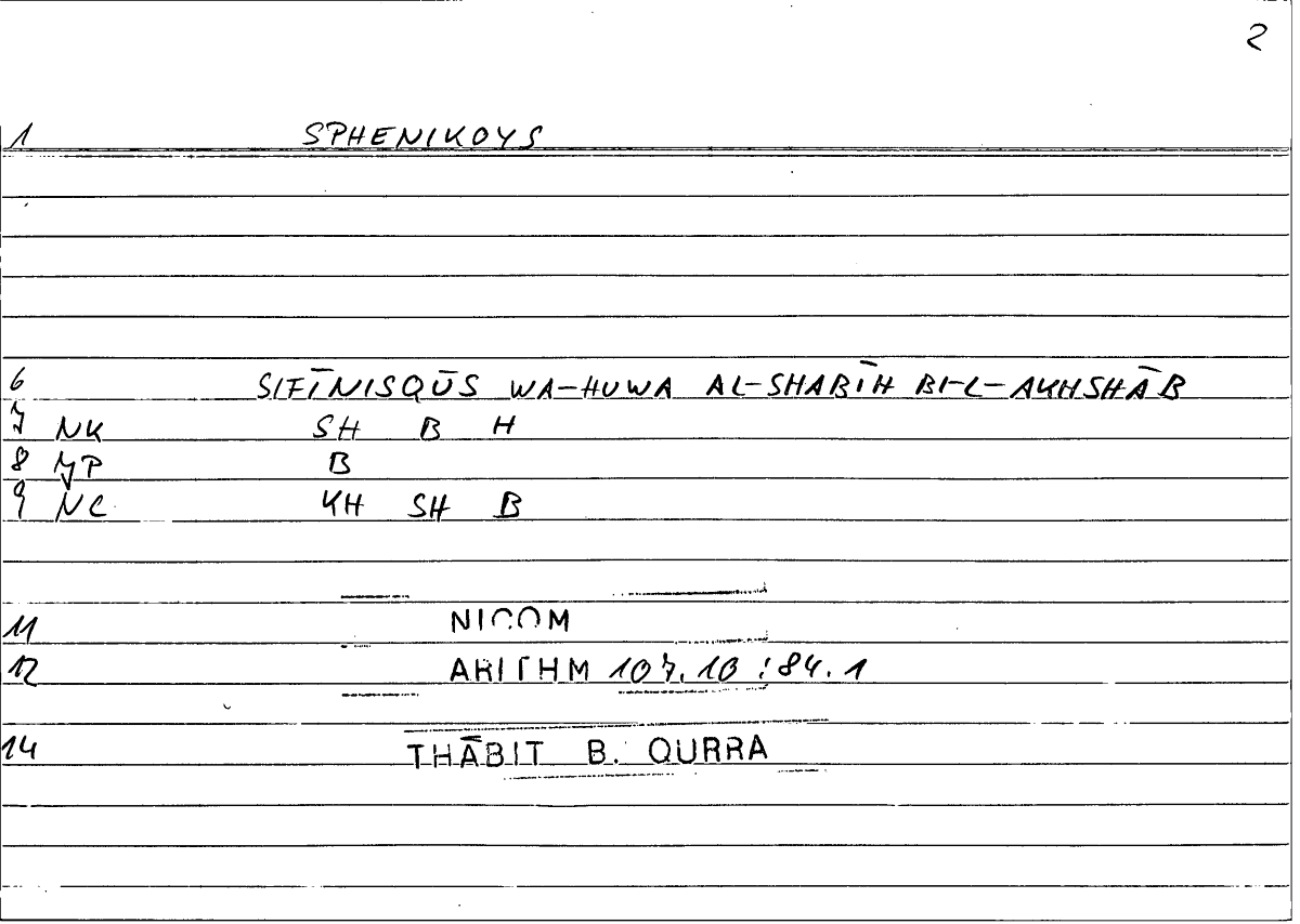Filecard Nicom.Arithm.1141