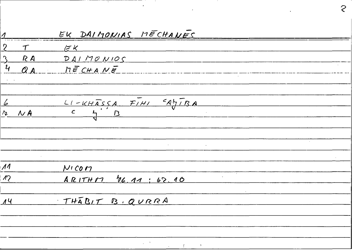 Filecard Nicom.Arithm.1143