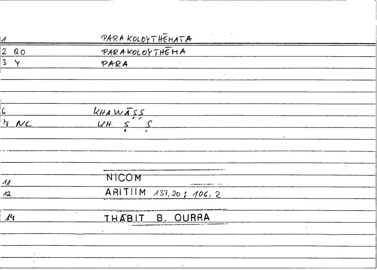 Filecard Nicom.Arithm.1168