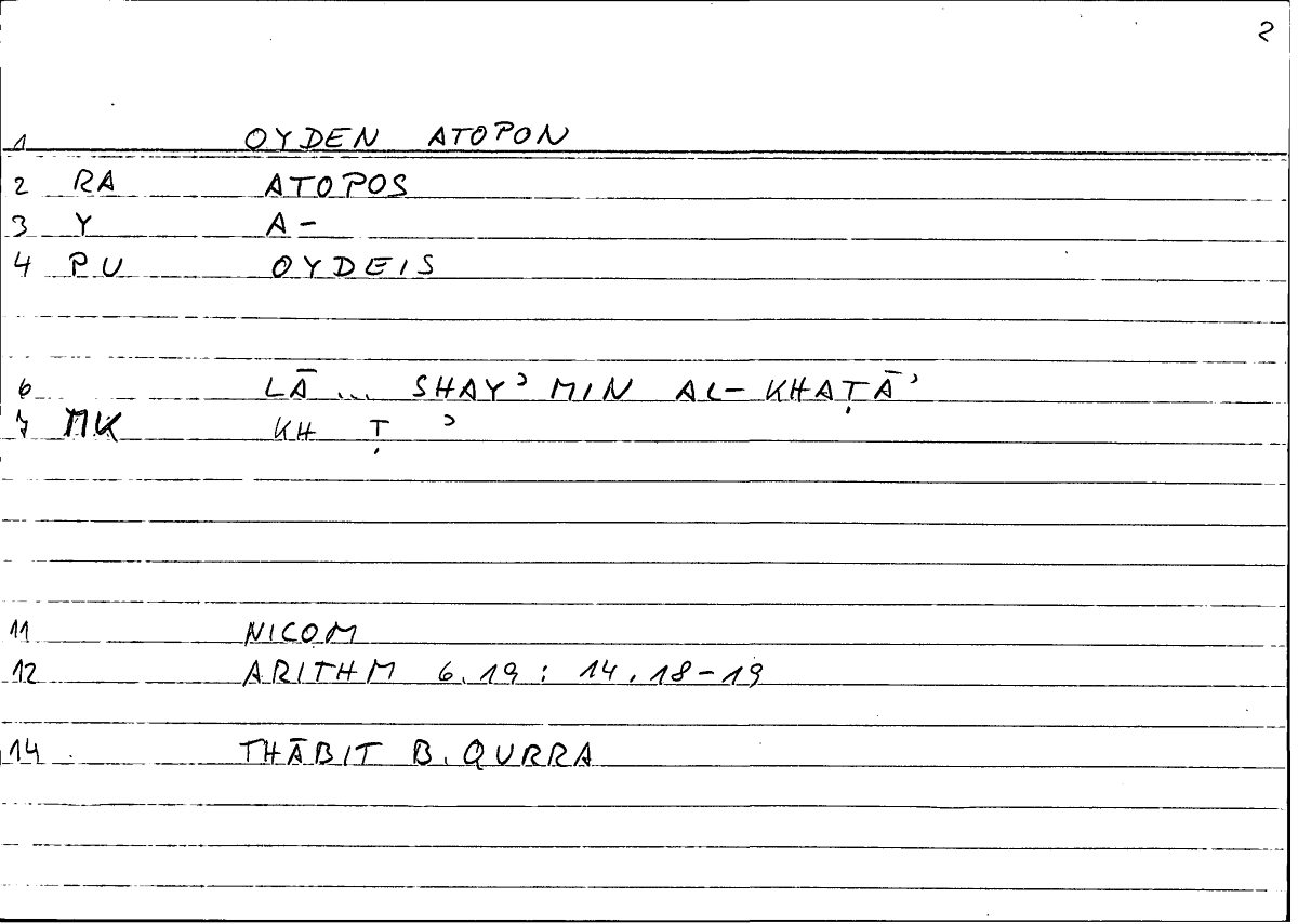 Filecard Nicom.Arithm.1198