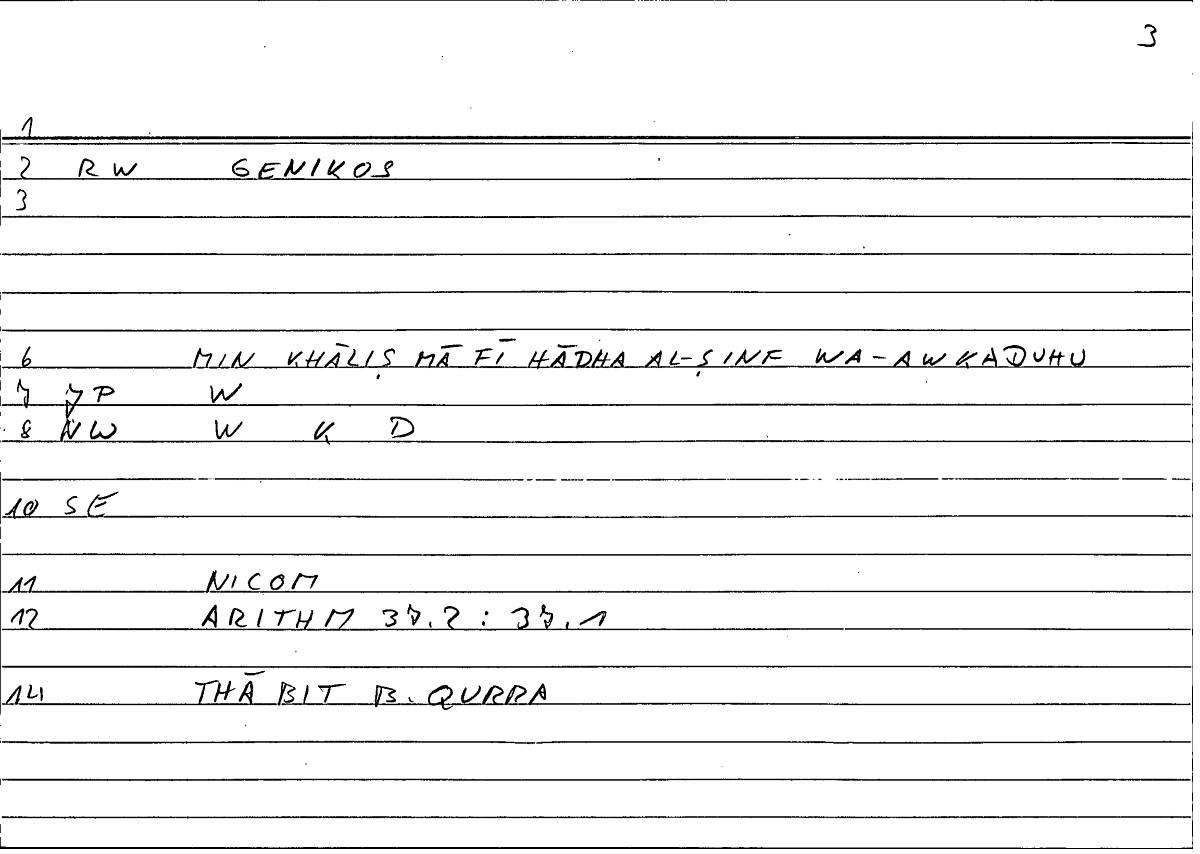 Filecard Nicom.Arithm.1206
