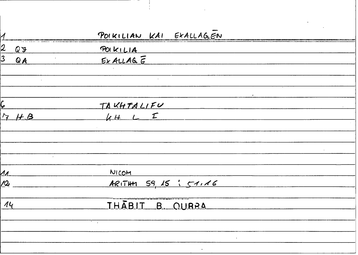 Filecard Nicom.Arithm.1274