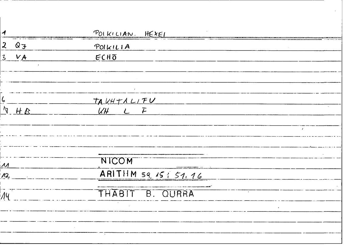 Filecard Nicom.Arithm.1292