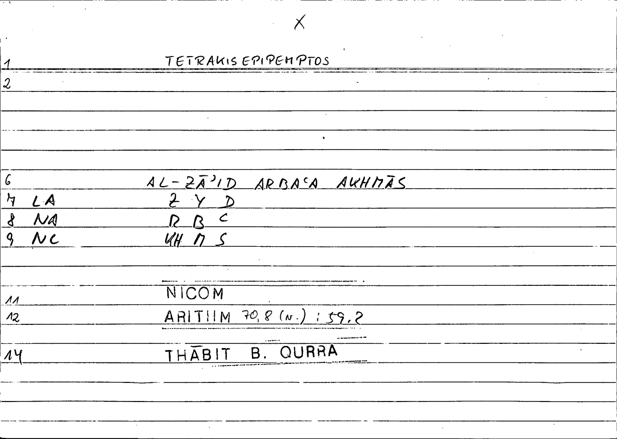 Filecard Nicom.Arithm.1324