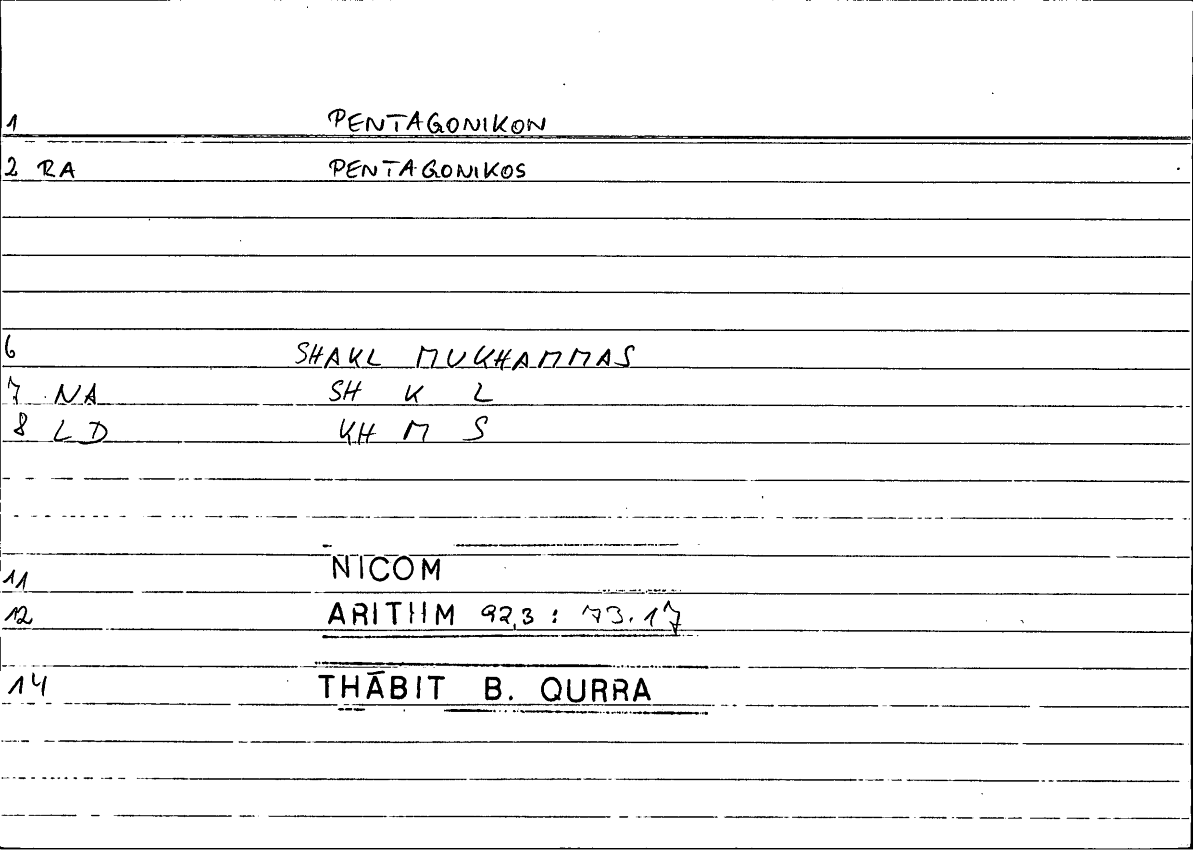 Filecard Nicom.Arithm.1342