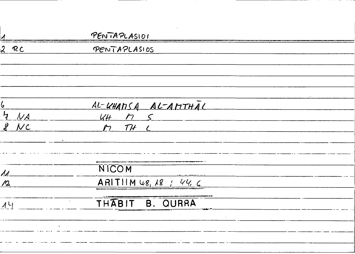 Filecard Nicom.Arithm.1366