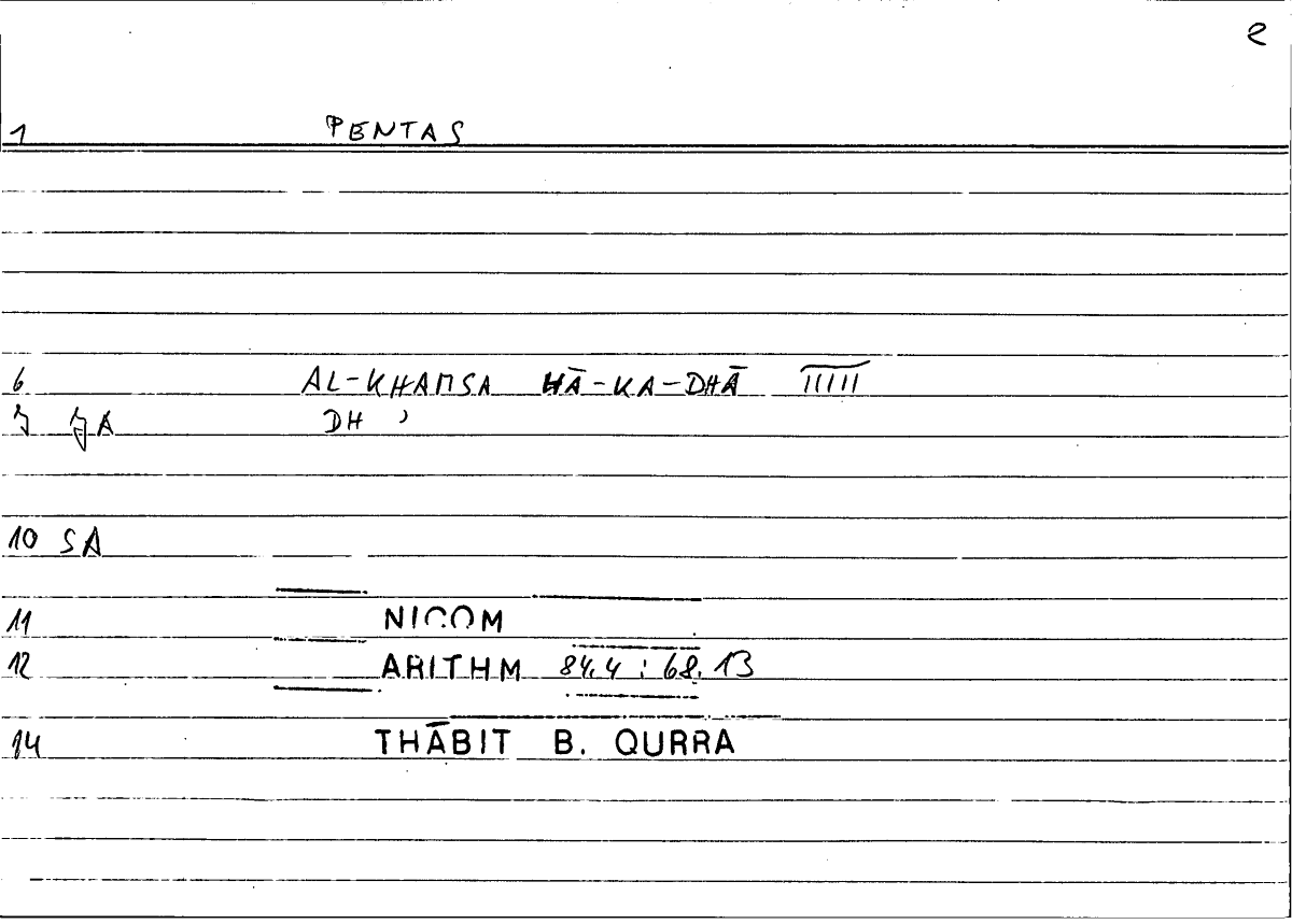 Filecard Nicom.Arithm.1370