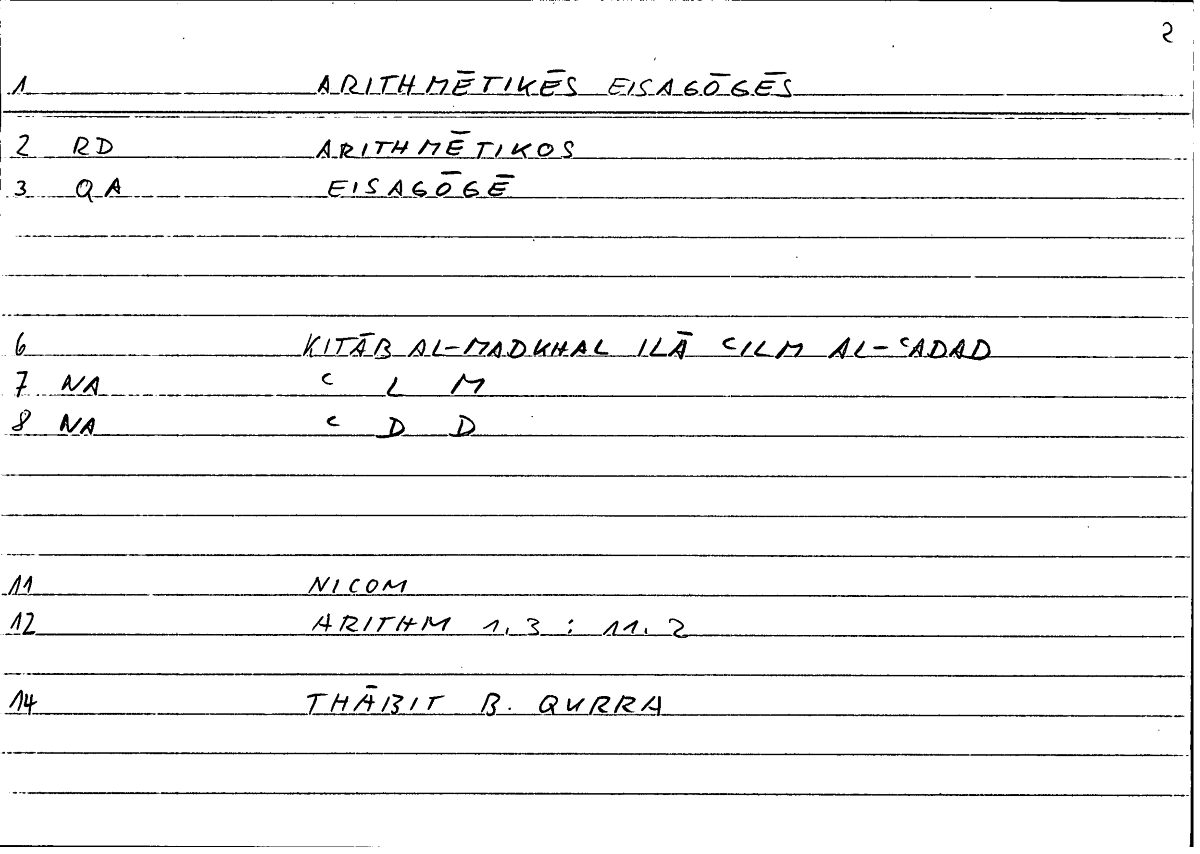 Filecard Nicom.Arithm.1392
