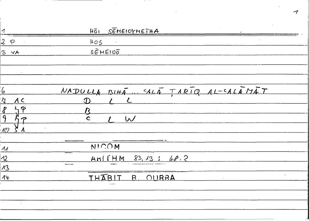 Filecard Nicom.Arithm.1430