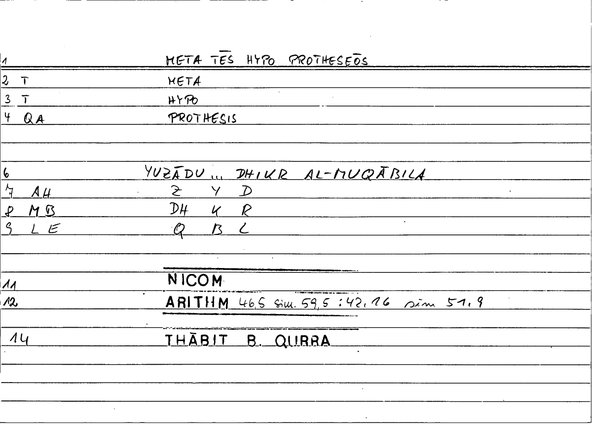 Filecard Nicom.Arithm.1552