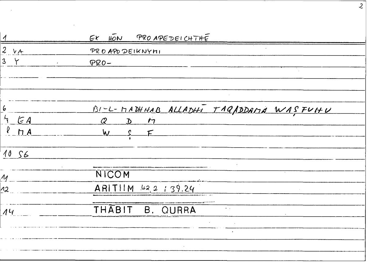 Filecard Nicom.Arithm.1622