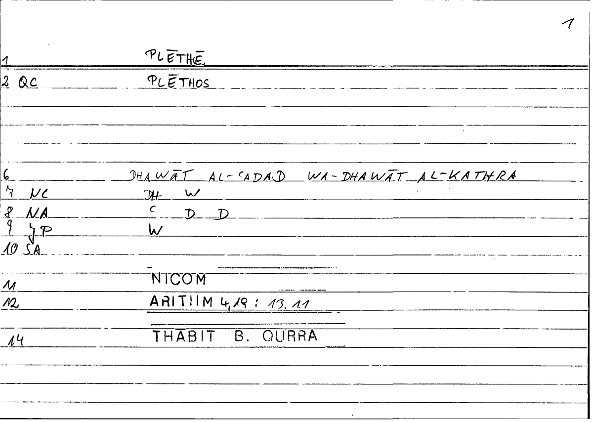 Filecard Nicom.Arithm.1662
