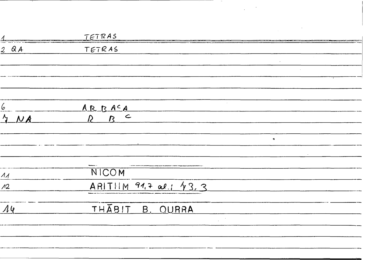 Filecard Nicom.Arithm.1730