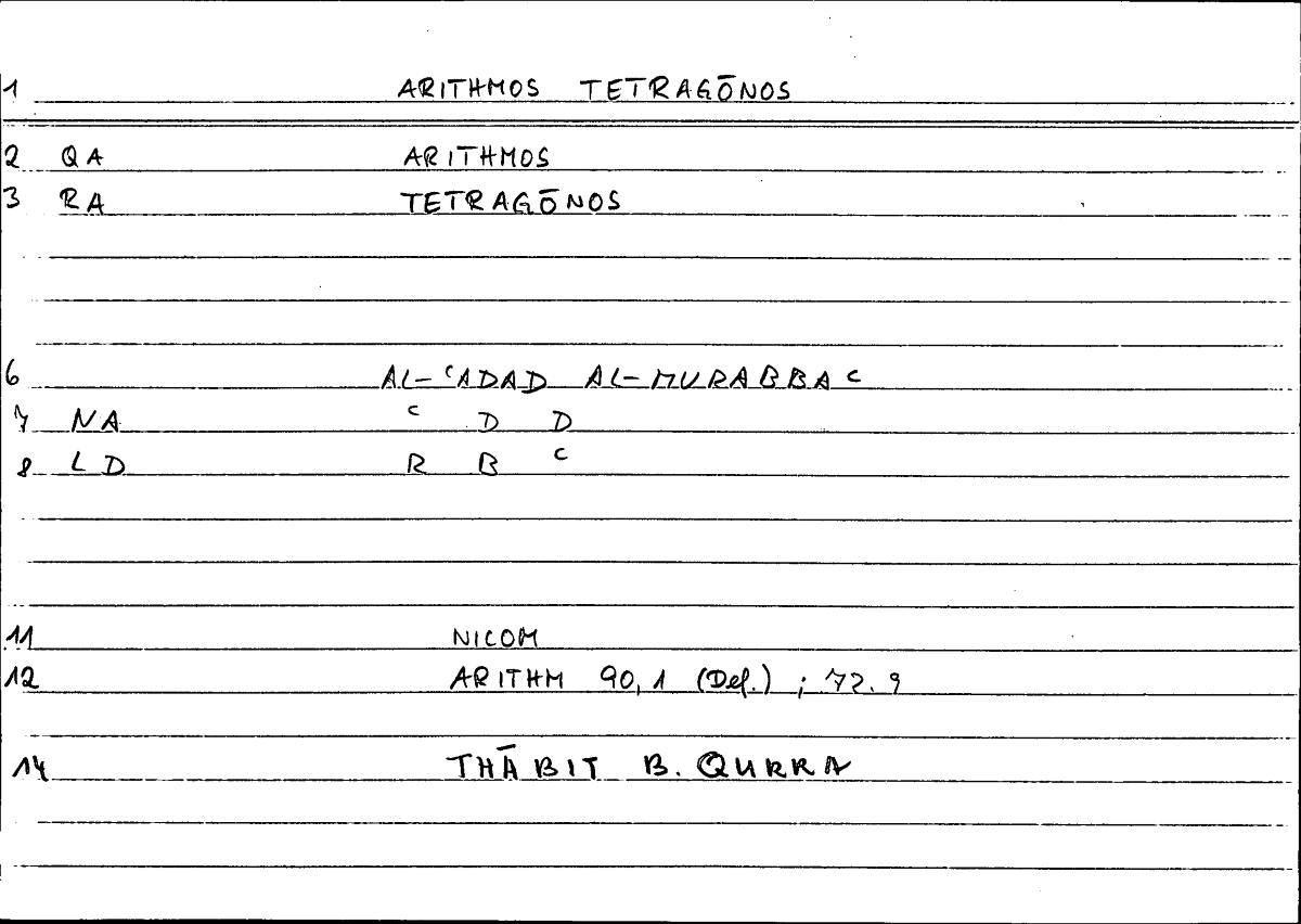 Filecard Nicom.Arithm.1768