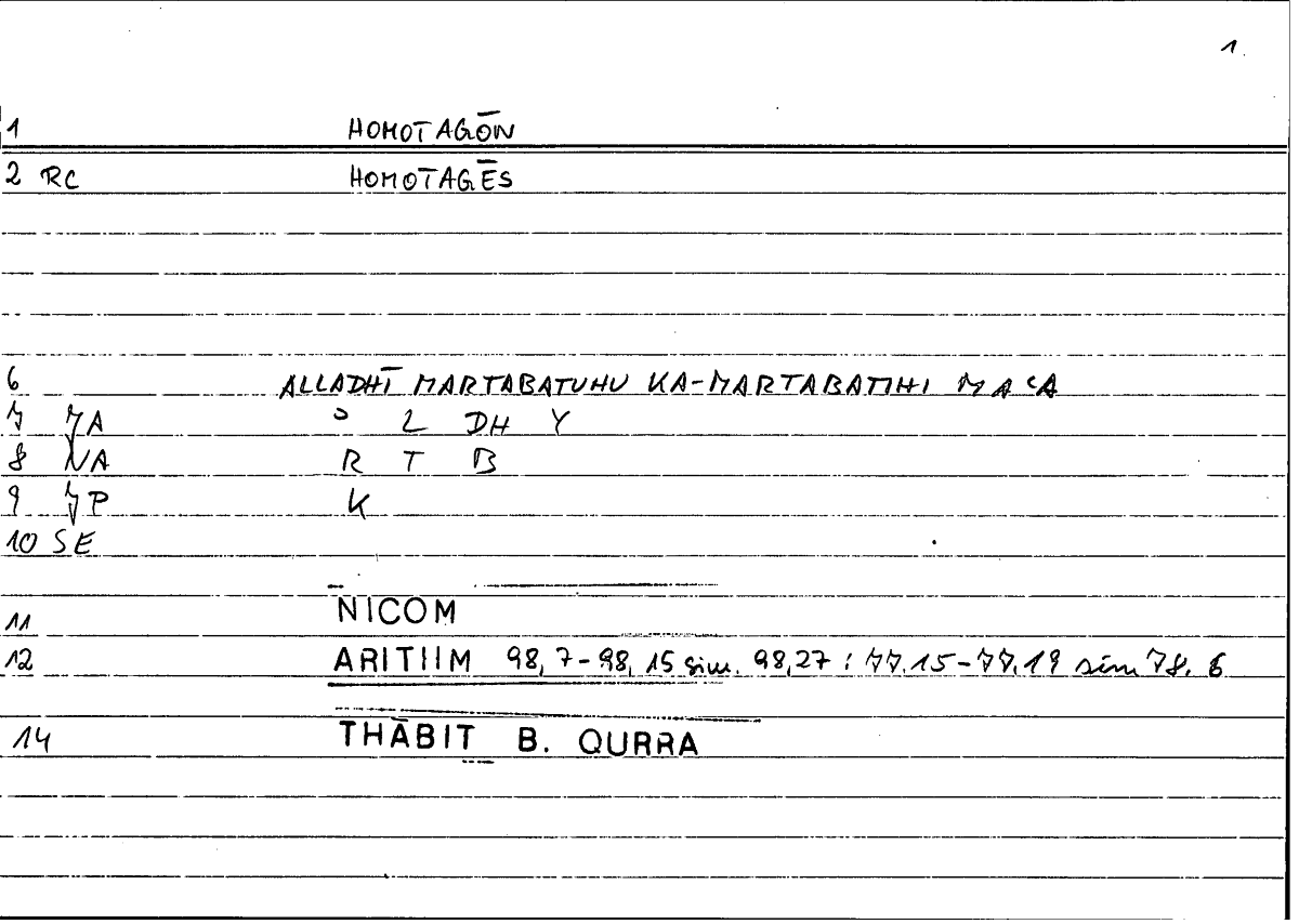 Filecard Nicom.Arithm.1804