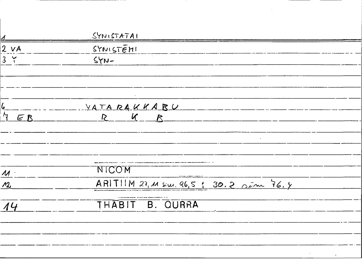 Filecard Nicom.Arithm.1862