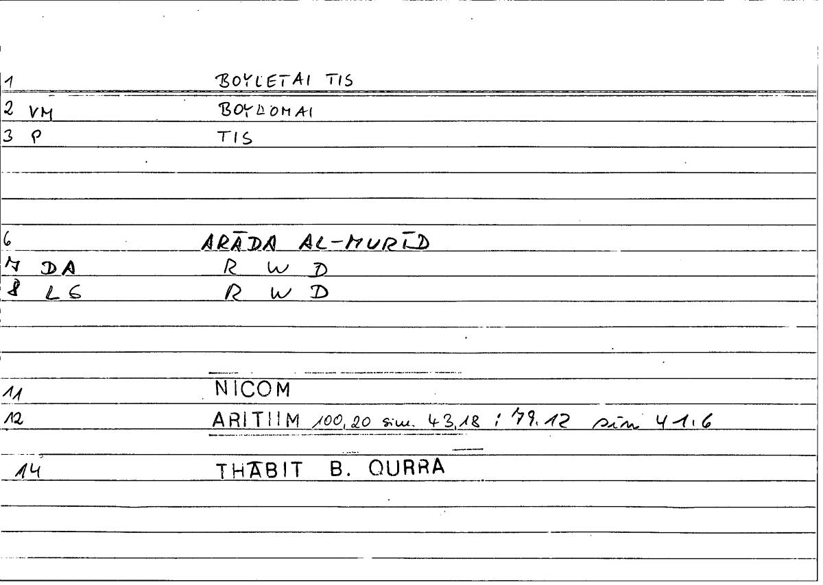 Filecard Nicom.Arithm.1880