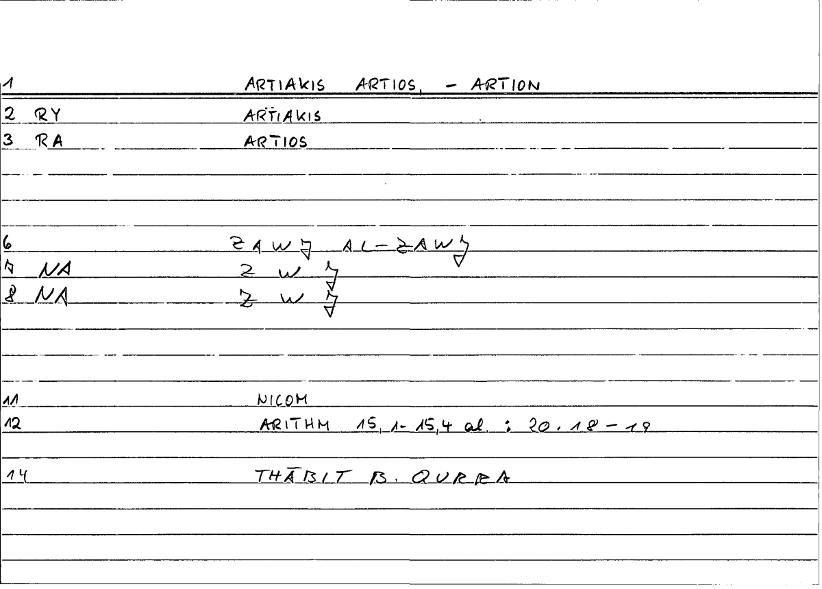 Filecard Nicom.Arithm.1907