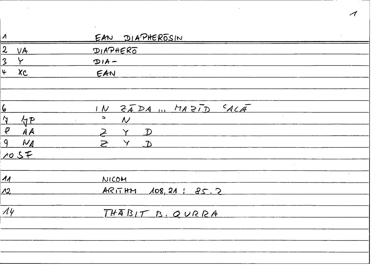 Filecard Nicom.Arithm.1987