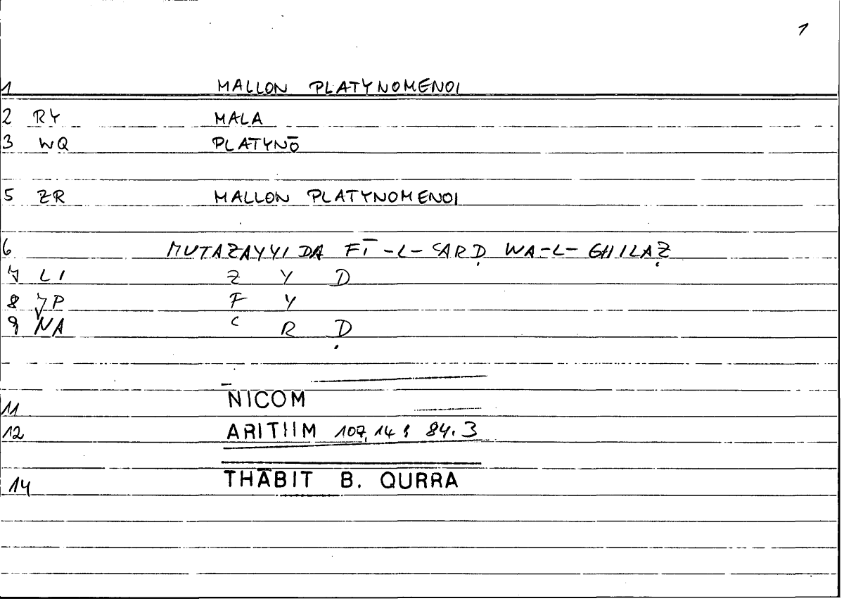Filecard Nicom.Arithm.1996
