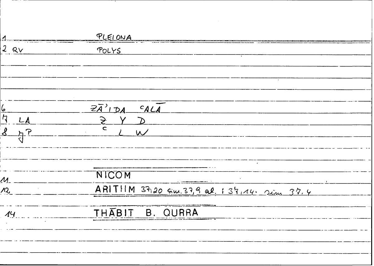 Filecard Nicom.Arithm.2000