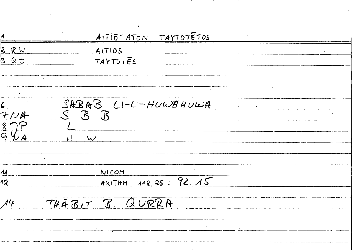Filecard Nicom.Arithm.2065