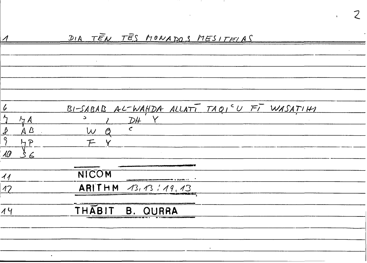 Filecard Nicom.Arithm.2075