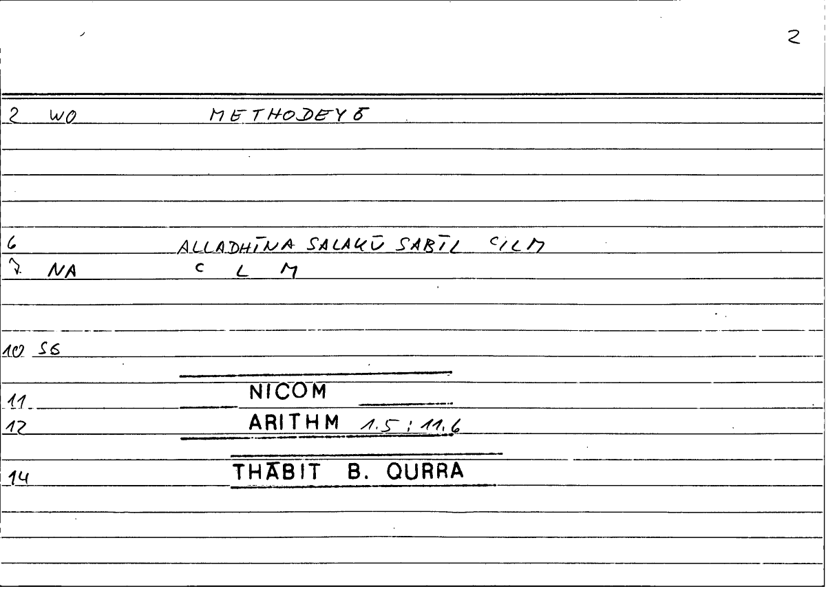 Filecard Nicom.Arithm.2140