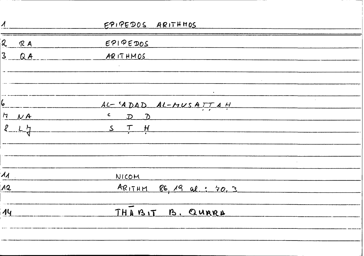 Filecard Nicom.Arithm.2173