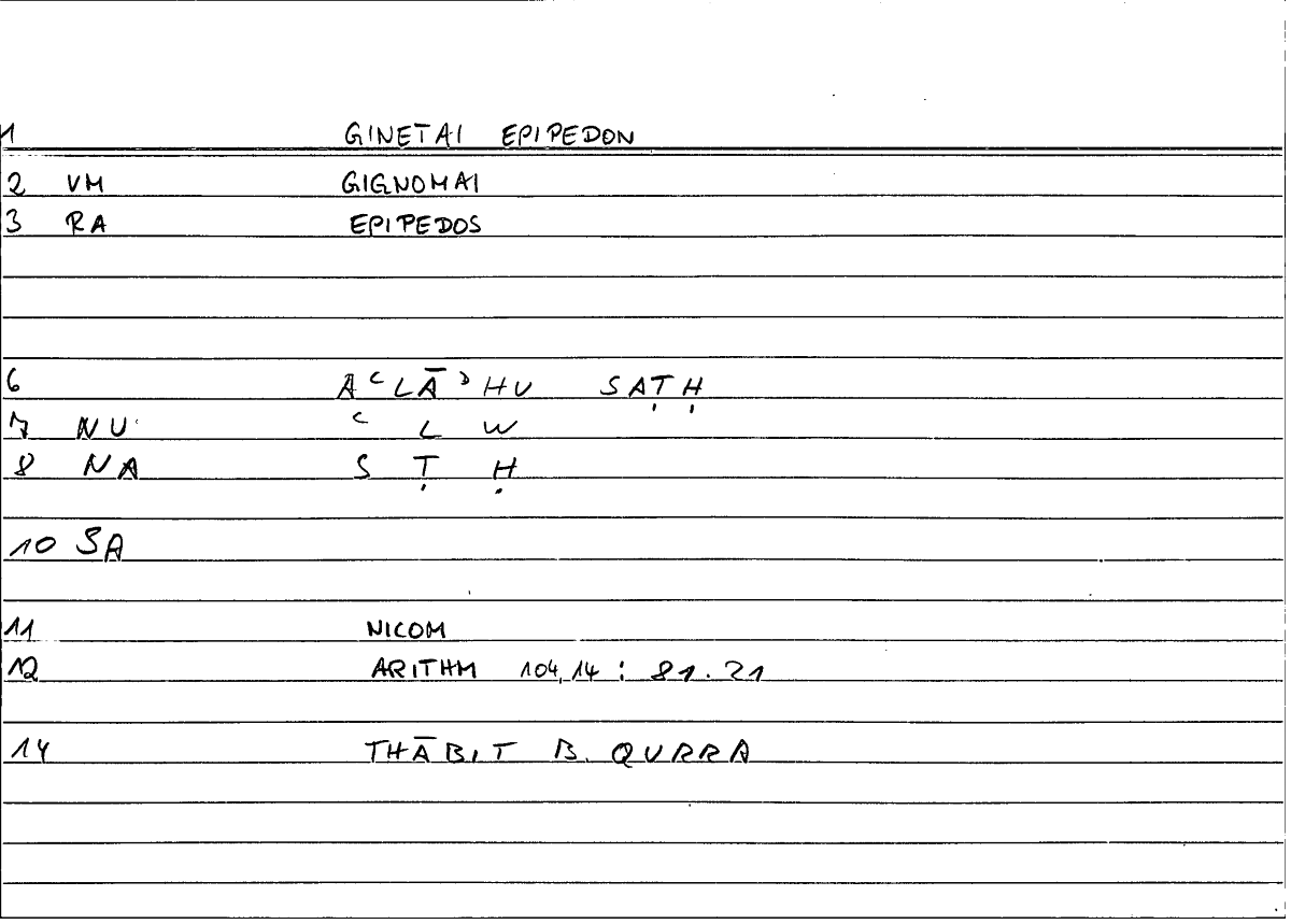 Filecard Nicom.Arithm.2175