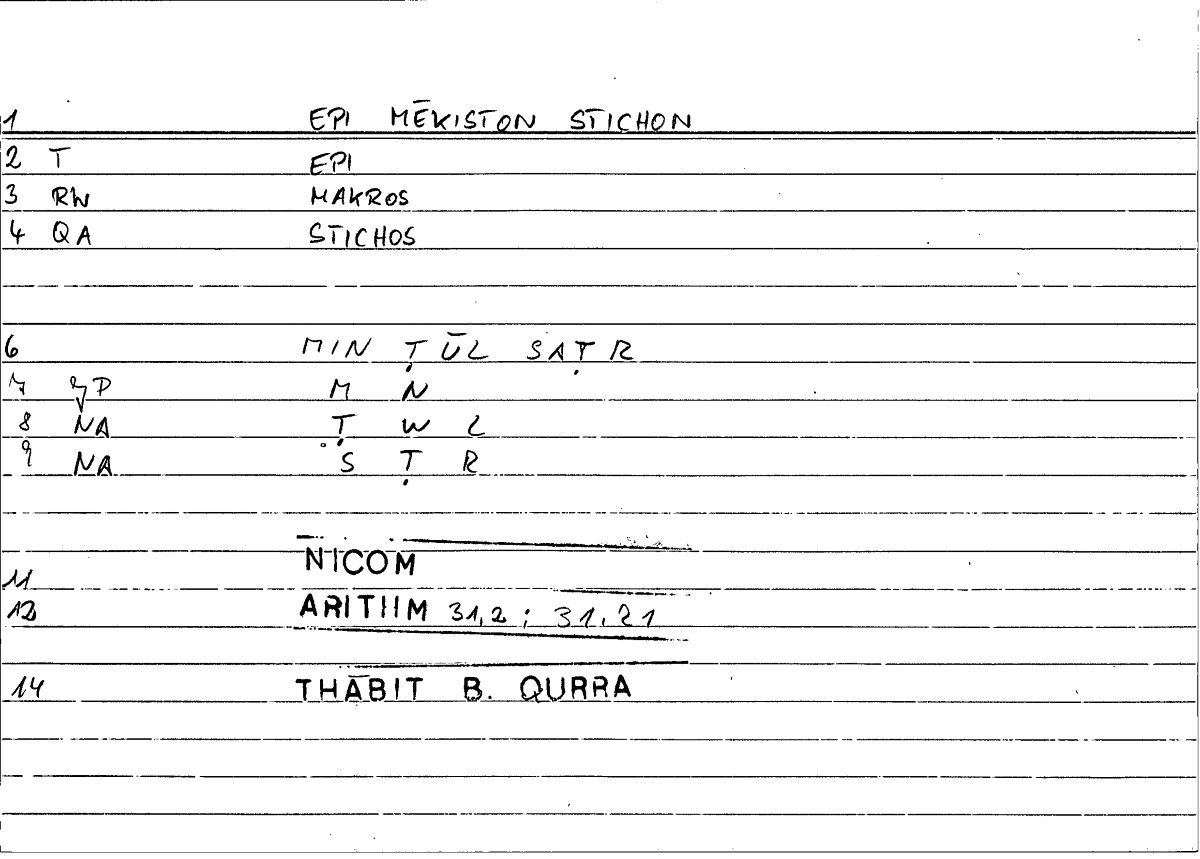 Filecard Nicom.Arithm.2204