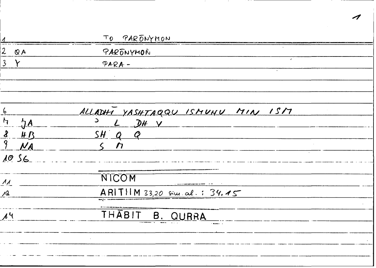 Filecard Nicom.Arithm.2335
