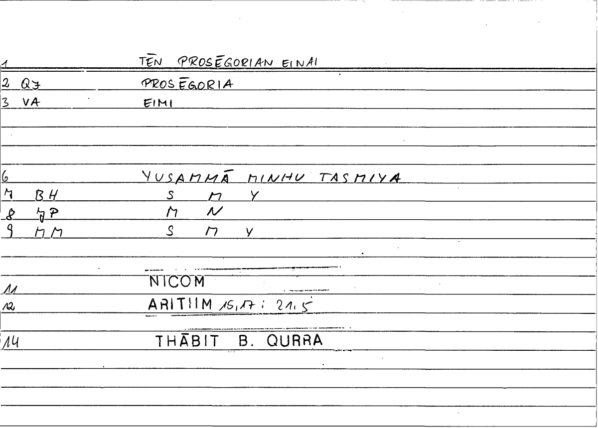 Filecard Nicom.Arithm.2369