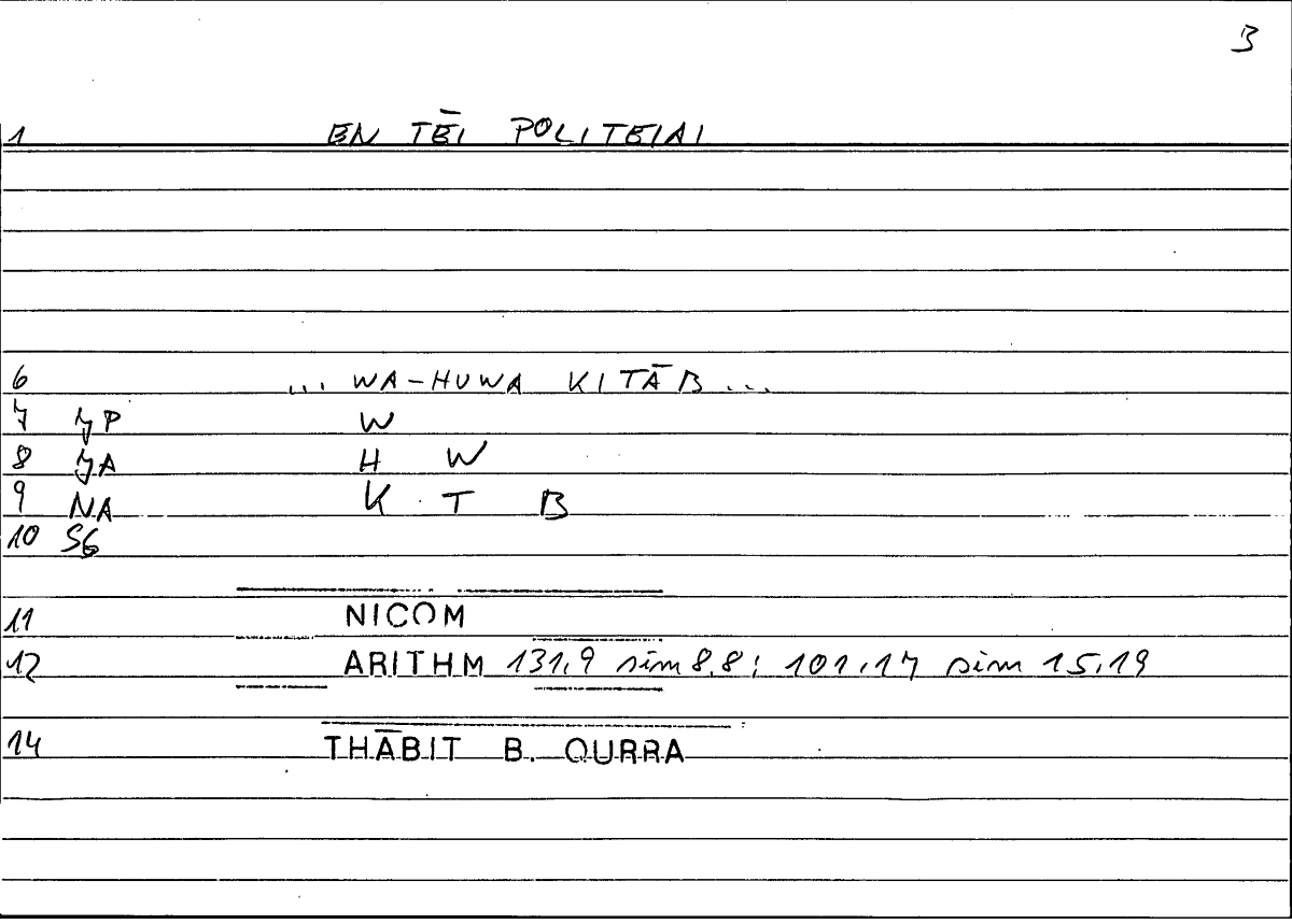 Filecard Nicom.Arithm.2389