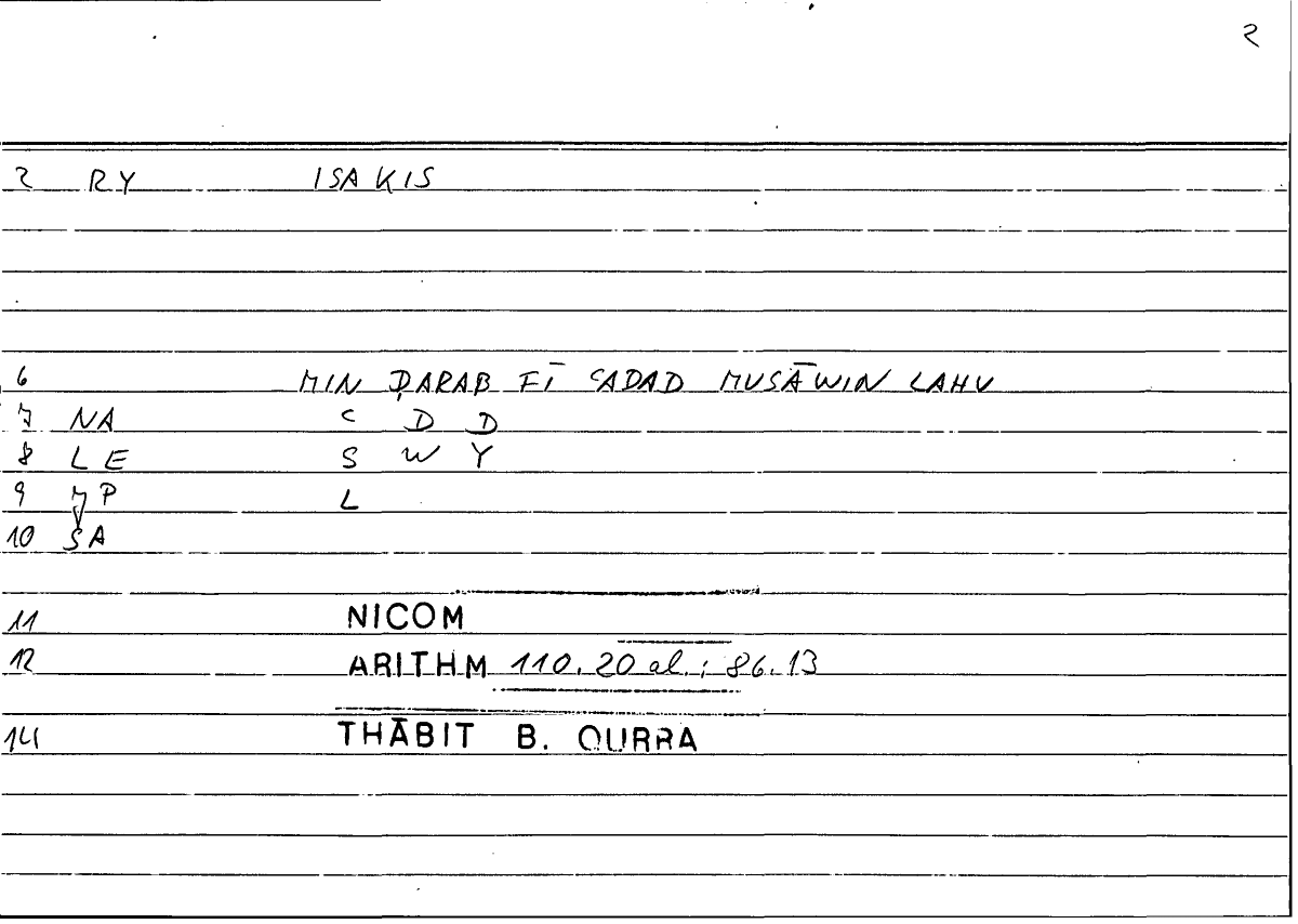 Filecard Nicom.Arithm.2403