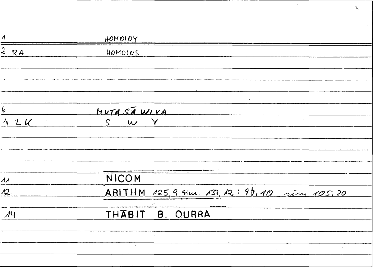 Filecard Nicom.Arithm.2437