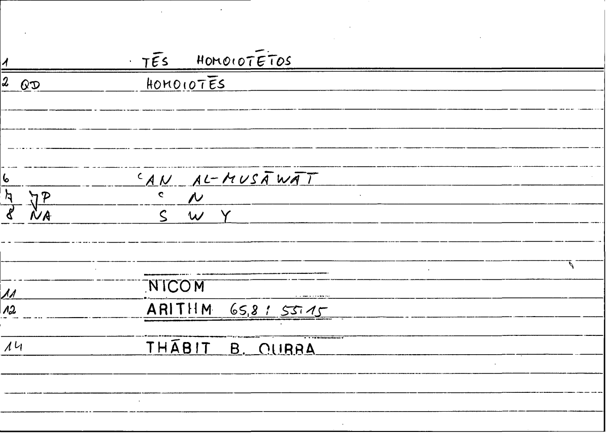 Filecard Nicom.Arithm.2443