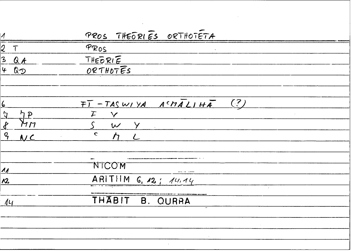 Filecard Nicom.Arithm.2447