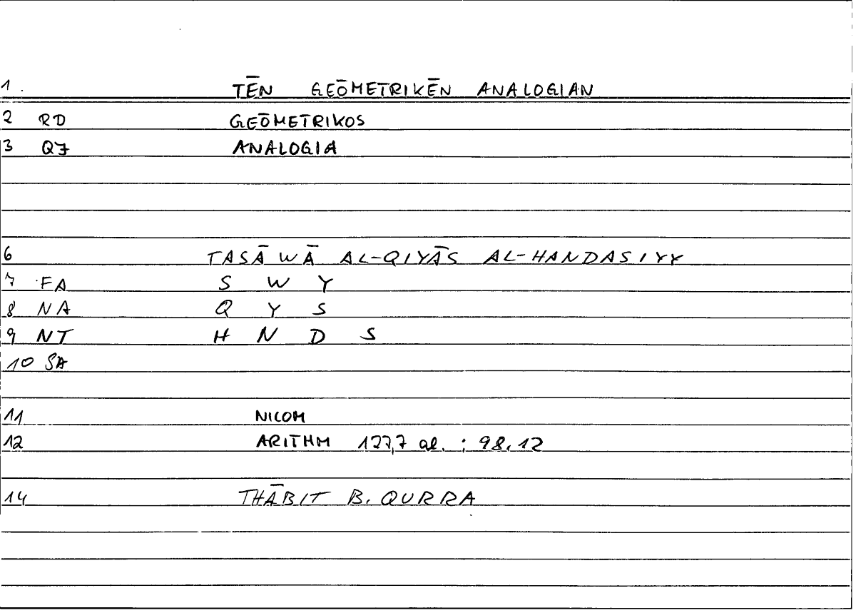Filecard Nicom.Arithm.2489