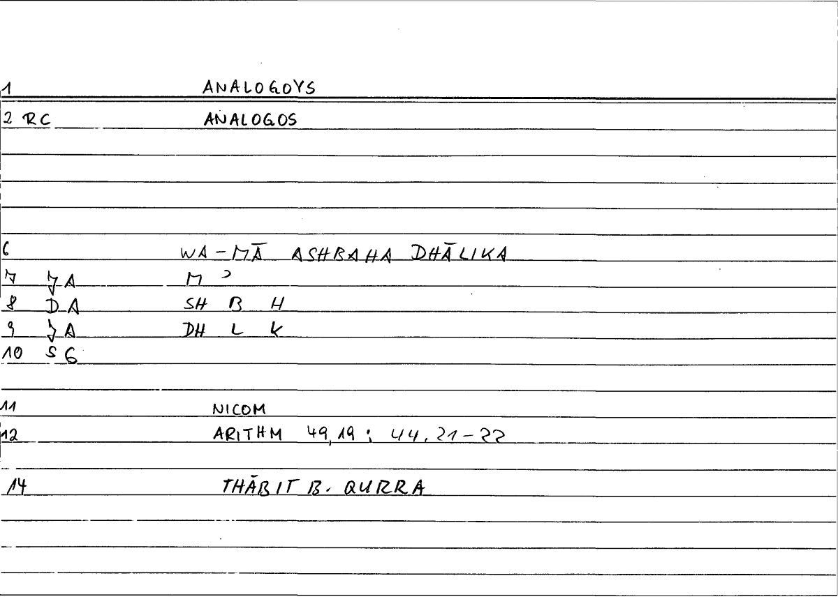 Filecard Nicom.Arithm.2525